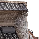 Strandkorb Trendy Pure Classic Seashell – anthrazit - 3