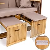 Dreisitzer Strandkorb Deluxe Sylt XXL – Beige Unifarben - 3