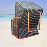 Strandkorb grün gestreift – Modell Sylt - 8