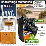 Strandkorb Nordsee XXL Blau Weiß gestreift - 6