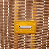 Strandkorb Helgoland 2-Sitzer für 2 Personen 90cm breit Rot Beige Grün kariert Gartenliege Sonneninsel Poly-Rattan - 4