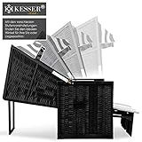 Strandkorb Premium incl. Schutzhülle – Schwarz/Grau - 6
