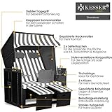 Strandkorb Premium incl. Schutzhülle – Schwarz/Grau - 2
